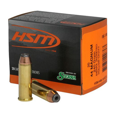 HSM 44M18N20 Pro Pistol  44 Rem Mag 240 gr Jacketed Hollow Cavity 20 Bx/ 20 Cs