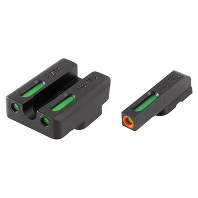 TruGlo Brite-Site TFX Pro Night/Day Tritium-Fiber Optic Orange Ring Front M&P 9, 40, Sheild Sights