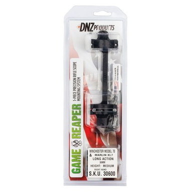 DNZ 30600 Game Reaper Scope Mount/Ring Combo Matte Black Winchester 70/ Marlin XL7 30mm Tube For Long Action Aluminum Rifle