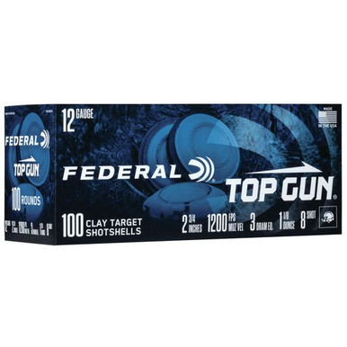 Federal TG121008 Top Gun  12 Gauge 2.75" 1 1/8 oz 8 Shot 100 Bx/ 2 Cs