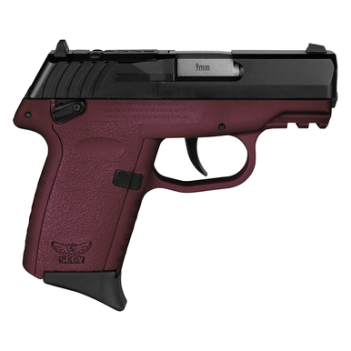 SCCY Industries CPX1CBCRRD CPX-1 RD 9mm Luger 3.10" 10+1 Black Nitride Stainless Steel Slide Crimson Red Polymer Grip CTS-1500 Red Dot