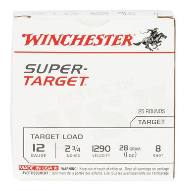 Winchester Ammo Super Target 12 Gauge 2.75" 1 oz 8 Shot - TRGT12908