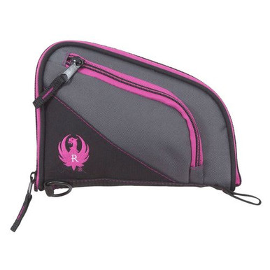 Ruger 27409 Tucson Women's Handgun Case 8" Black & Gray Knit with Orchid Accents
