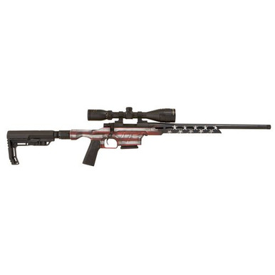 Howa HMXL762USA Mini EXCL Lite 7.62x39mm 20" TB 5+1 American Flag Cerakote Black Folding HTI Excl Lit Chassis Stock