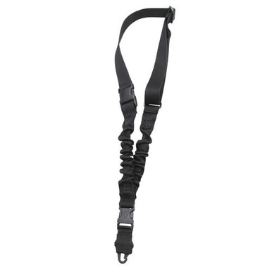 Tacshield T6010BK Shock Sling with Double QRB 1.25" W Single-Point Black Webbing for Rifle/Shotgun