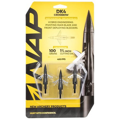 NAP NAP-60-DKX10 DK4 Crossbow 100 grain Broadhead 3 pack