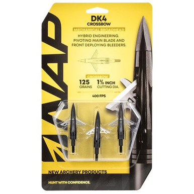 NAP NAP-60-DKX12 DK4 Crossbow 125 grain Broadhead 3 Pack