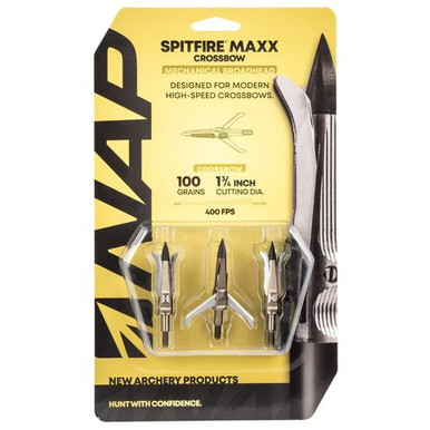 NAP NAP-60-698 Spitfire Maxx Crossbow 100 grain Broadhead 3 Pack