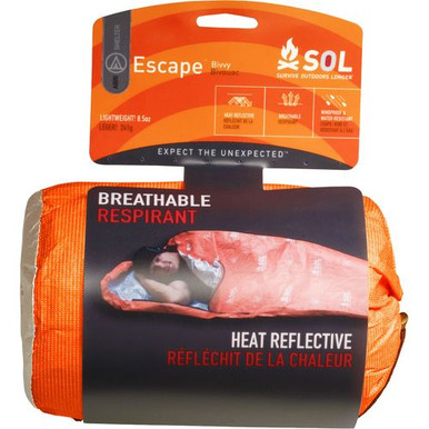 Survive Outdoors Longer 01401228 SOL Escape Bivvy Water/Wind Proof Orange 84" x 31"