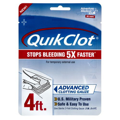 Adventure Medical Kits 50200026 QuikClot  Clotting Gauze 3" x 48"