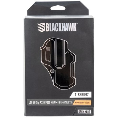 Blackhawk 410261BKR T-Series L2C Light Bearing Black Polymer OWB Sig P320,P250,M17,M18 w/TLR 7/8 Right Hand