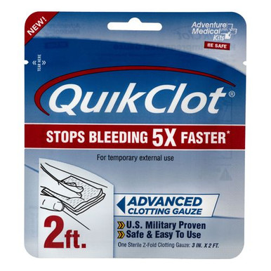 Adventure Medical Kits 50200025 QuikClot  Clotting Gauze 3" x 2'