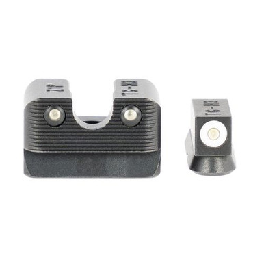 TruGlo TG-231Z1W Tritium Pro Night Sights 3-Dot Set Green with White Outline Front, Green Rear Nitride Fortress Frame for Most CZ 75
