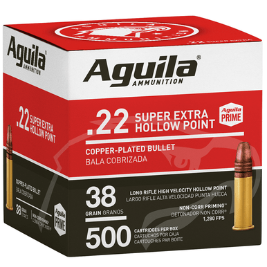 Aguila Super Extra High Velocity 22 LR 38 gr  500rd Rimfire Ammo