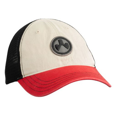 Magpul MAG1105-110 Icon Patch Trucker Hat Stone/Red/Black Adjustable Snapback OSFA Unstructured