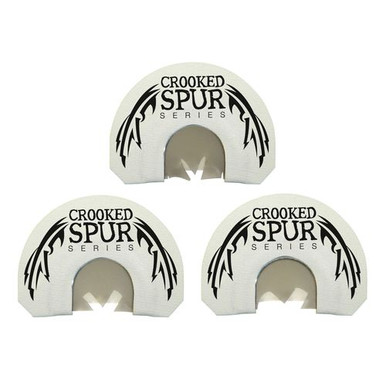 Foxpro CSGSCOMBO Crooked Spur Ghost Spur Combo Diaphragm Call Triple Reed Turkey Sounds Attracts Turkeys White