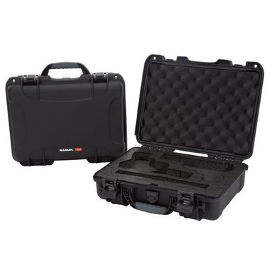 Nanuk 910-CLASG1 910 Classic 2 Up Pistol Case Black Handgun Polymer