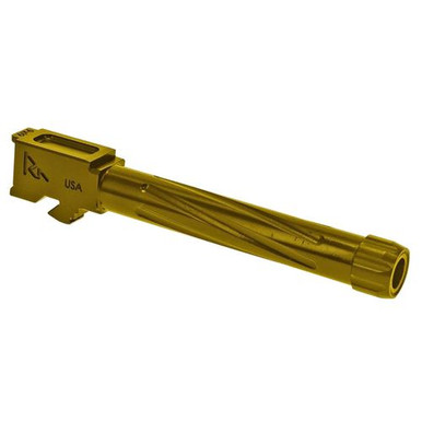 Rival Arms RA20G104E Precision V1 Drop-In Barrel 9mm Luger 4.49" Gold PVD Finish 416R Stainless Steel Material with Threading for Glock 17 Gen5