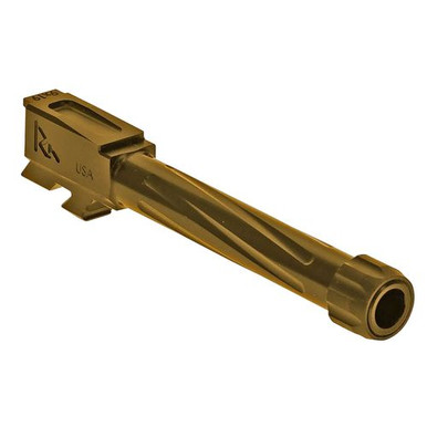Rival Arms RA20G802E Precision V1 Drop-In Barrel 9mm Luger 4.17" Gold PVD Finish 416R Stainless Steel Material with Threading for Glock 48