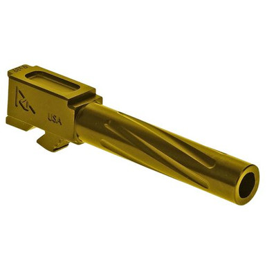 Rival Arms RA20G203E Precision V1 Drop-In Barrel 9mm Luger 4.02" Gold PVD Finish 416R Stainless Steel Material for Glock 19 Gen5