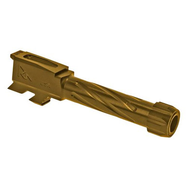 Rival Arms RA20G302E Precision V1 Drop-In Barrel 9mm Luger 3.41" Gold PVD Finish 416R Stainless Steel Material with Threading for Glock 43
