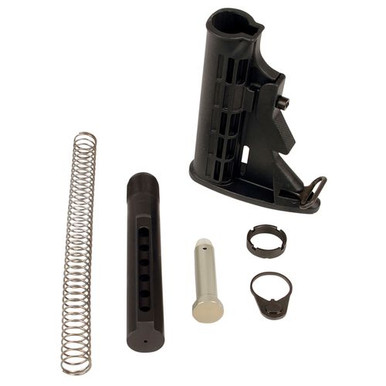 LBE Unlimited MILSTKKT Complete Mil-Spec Stock Kit  6 Position Black Synthetic for AR-15, M4