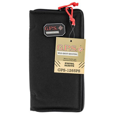 G*Outdoors GPS-1265PS Pistol Sleeve  Large Black Nylon with Locking Zippers & Thin Design Holds 1 Handgun