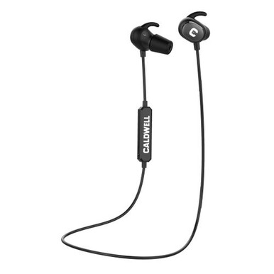Caldwell 1121933 E-Max Power Cords Rechargeable 22 dB In The Ear Black Ear Buds with Bluetooth for Adults Includes Multiple Size Plugs