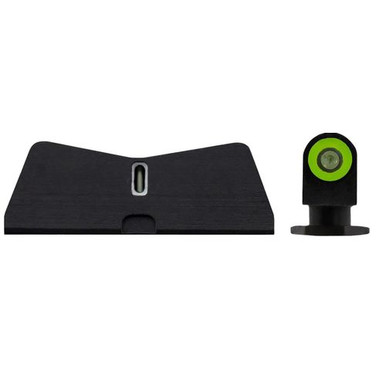 XS Sights GL0009S6G DXT II Standard Dot Night Sight Set Tritium Green with Green Outline Front, Green Rear Black Frame for Most Glock Gen1-5