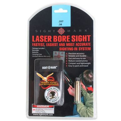 Sightmark SM39018 Boresight  Red Laser for 38 Special/357 Mag Brass Includes Battery Pack & Carrying Case