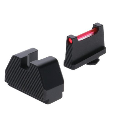 TruGlo TG-132G4 Fiber-Optic Pro Low Set Red Front, Black Rear Black Frame for MOS Glock 17,19,34,35,45