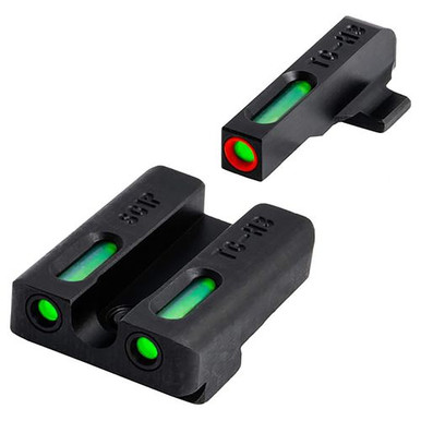TruGlo TG-13SG4A TFX  3-Dot Set Tritium/Fiber Optic Green with White Outline Front, Green Rear Optic Nitride Fortress Frame for Sig P365