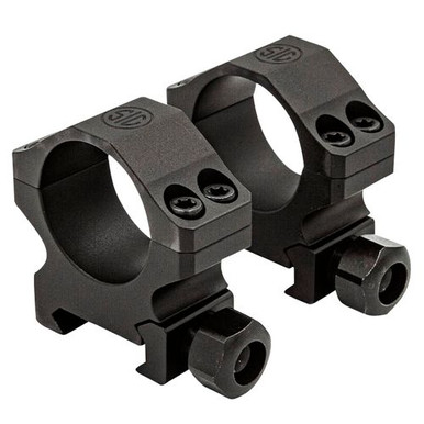 Sig Sauer Electro-Optics SOA10023 Alpha1 Hunting Scope Ring Set Weaver Medium 35mm Black Powder Coated Aluminum