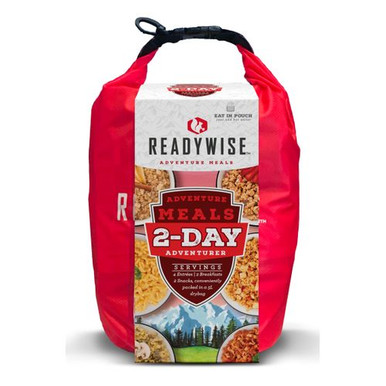 Wise Foods RW05-919 Outdoor Food Kit 2 Day Adventure Pack w/Dry Bag 4 Entrees, 2 Breakfasts and 2 Snacks 8 Per Pack 8 Servings Outdoor Camping Pouches