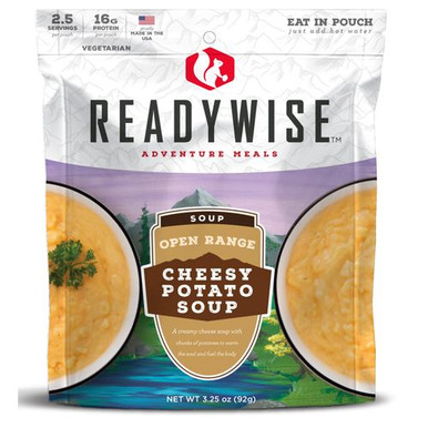 Wise Foods RW05-010 Outdoor Food Kit Open Range Cheesy Potato Soup Cheesy Potato Soup 6 Per Case 2.5 Servings Outdoor Camping Pouches