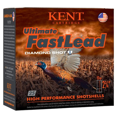 Kent Cartridge K122UFL364 Ultimate Fast Lead  12 Gauge 2.75" 1 1/4 oz 4 Shot 25 Bx/ 10 Cs