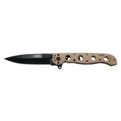 CRKT M16-03BK M16 03BS 3.55" Folding Spear Point Plain Black Oxide 12C27 Blade 2Cr13 Bronze Handle