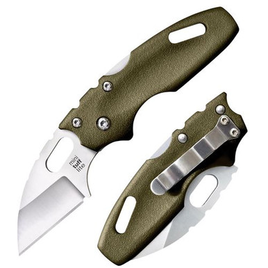 Cold Steel CS20MTGD Tuff Lite Mini 2" Folding Wharncliffe Plain 4034 Stainless Steel Blade Griv-Ex OD Green Handle