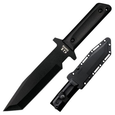 Cold Steel CS80PGTK G.I.  7" Fixed Tanto Plain 1055 Carbon Steel Blade Black Polypropylene Handle