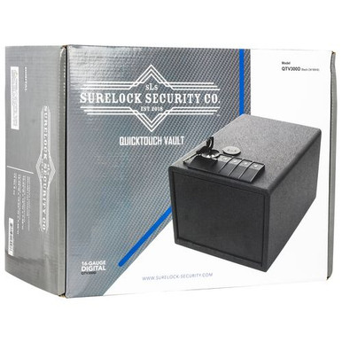 Surelock Security 3418948 QuickTouch 300 Digital Keypad/Key Entry Matte Black Steel Holds 2 Handguns 7.48" H x 13" W x 10.04" D