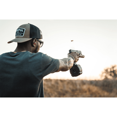 Magpul MAG1033-BLK PMAG D-50 GL9 Black Drum 50rd for 9mm Luger Glock Double Stack Variants