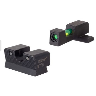 Trijicon 601114 DI Night Sight Set Sig P-Series w/#6 Front &  #8 Rear Sights Tritium/Fiber Optic Green Front, Green Rear Black Frame