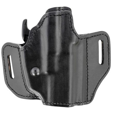 Bianchi 52831 Allusion Assent Pro-Fit 283 Black Leather Holster w/Laminate Liner Belt Right Hand