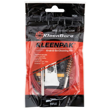 Kleen-Bore SK207-10 Grab & Go Cleaning Kit 30-06 Springfield 7.62x39mm 30 Cal Rifle 5 Pieces 10 Pack