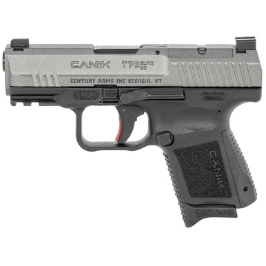 Canik HG6597TN TP9 Elite Sub-Compact 9mm Luger 15+1/12+1 3.60" Black Nitride Match Grade Barrel, Tungsten Gray Cerakote Optic Ready/Serrated Steel Slide, Black Polymer Frame w/Picatinny Rail, Black Interchangeable Backstrap Grip