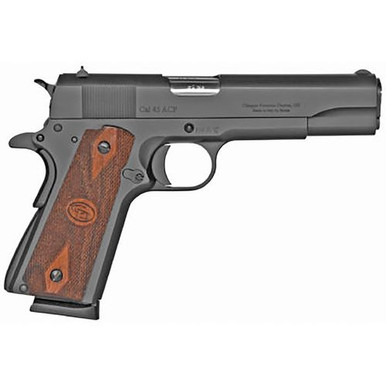 Charles Daly 440111 1911 Field Grade 45 ACP 5" 8+1 Black Black Steel Slide Diamond Checkered Walnut Grip