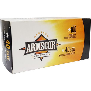 Armscor 50316 Pistol Value Pack 40 S&W 180 gr Full Metal Jacket (FMJ) Value Pack 100 Bx
