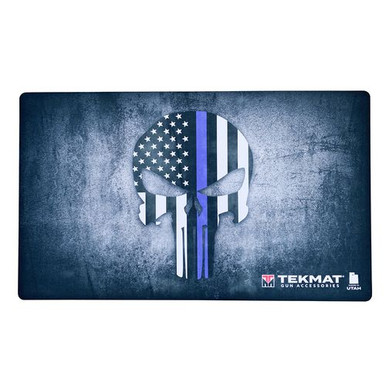 TekMat TEK42BLUELINE Punisher Blueline Multi Color Rubber 25" H x 42" W