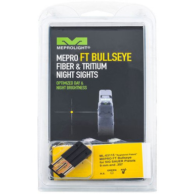 Meprolight USA 631153408 Mepro FT Bullseye Front Sight Fixed Tritium Red Black Frame for Sig P226, P320