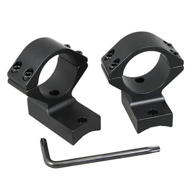 Talley 948749 Scope Ring Set  Kimber 84M (8-40) Medium 1" Black Aluminum